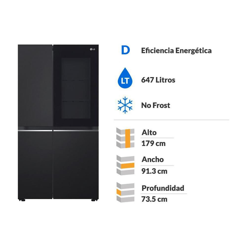 Refrigerador Side By Side LG GS66BVM.AEPPECL / No Frost / 647 Litros image number 1.0